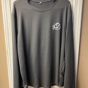 Men's Long-Sleeve Performance Shirt — Charcoal Gray
